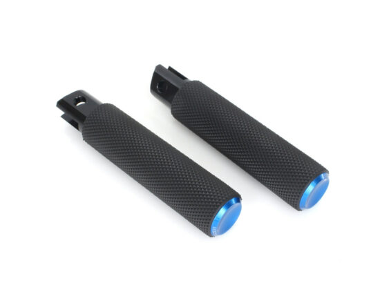 Taverner Motorsports - Footpegs; Knurled Fusion Blue - AN-07-950